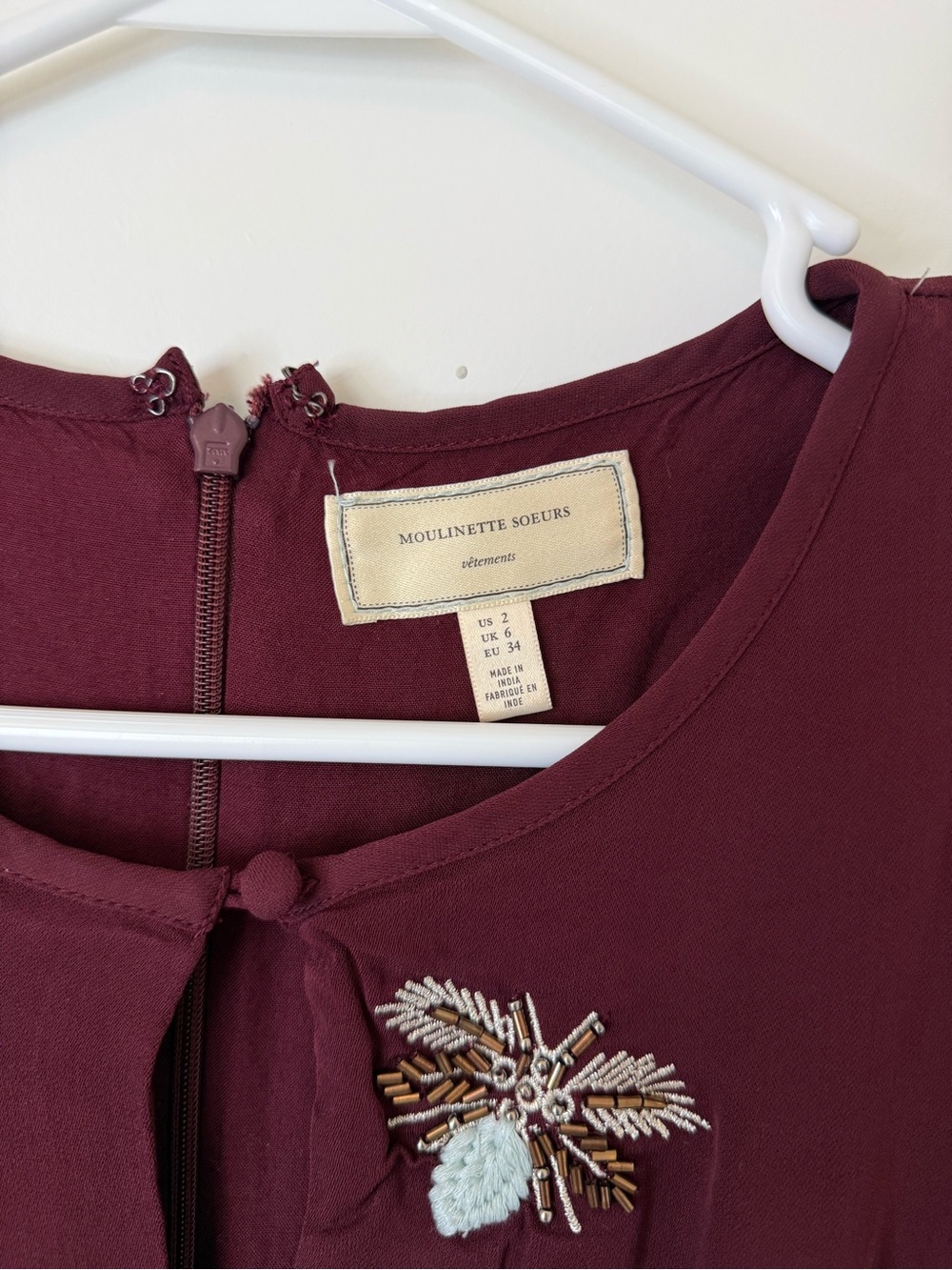 Anthropologie Moulinette Soeurs Beaded Firefly Dress - Picture 8 of 13